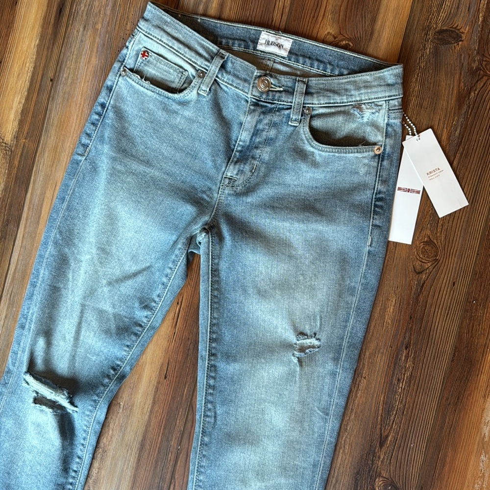 Hudson Jeans Krista Straight Crop Roll Cuff Size 26